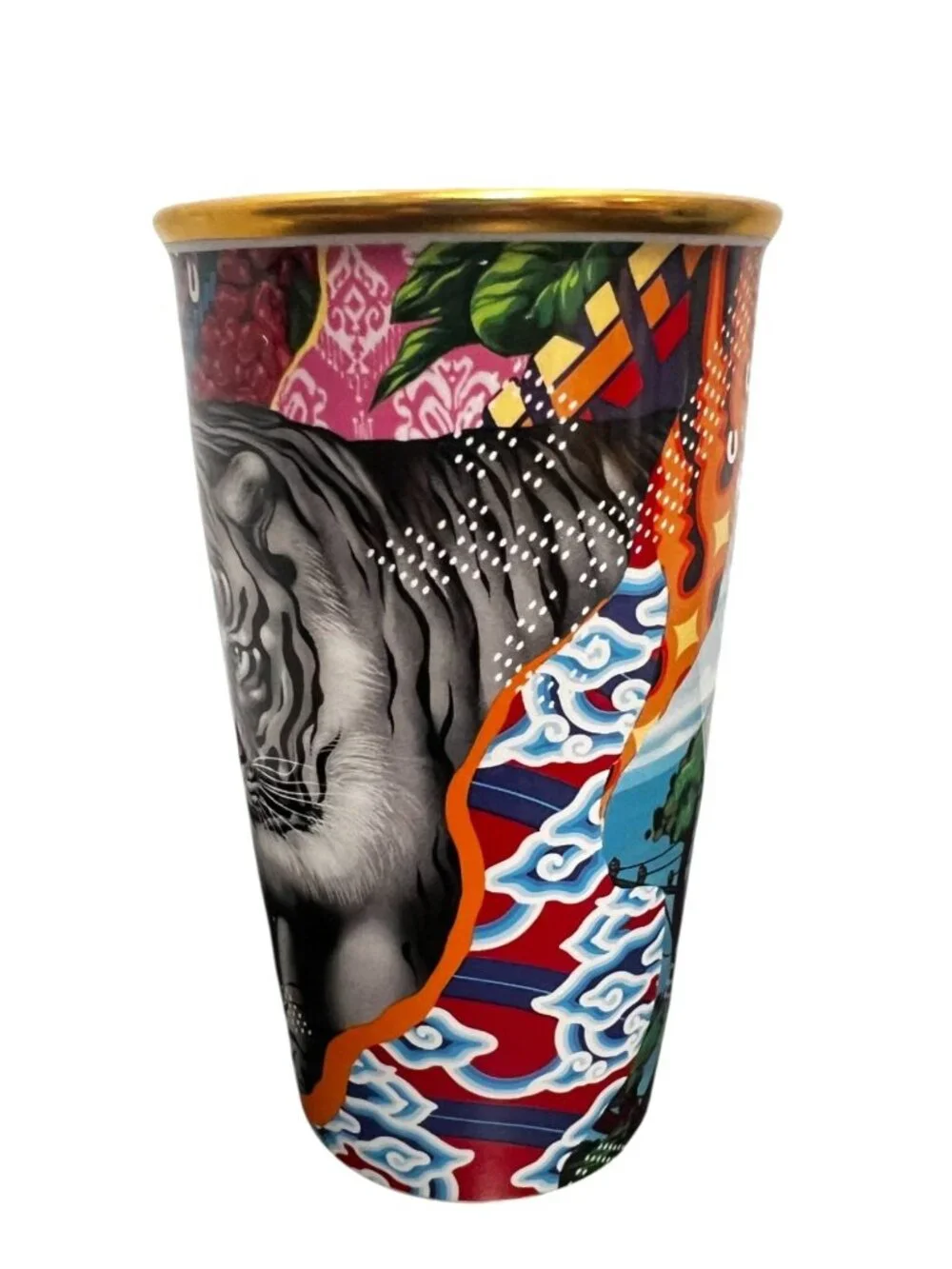 RARE!! Starbucks Tristan Eaton Limited Edition Sumatra Tiger Ceramic Mug 12 oz